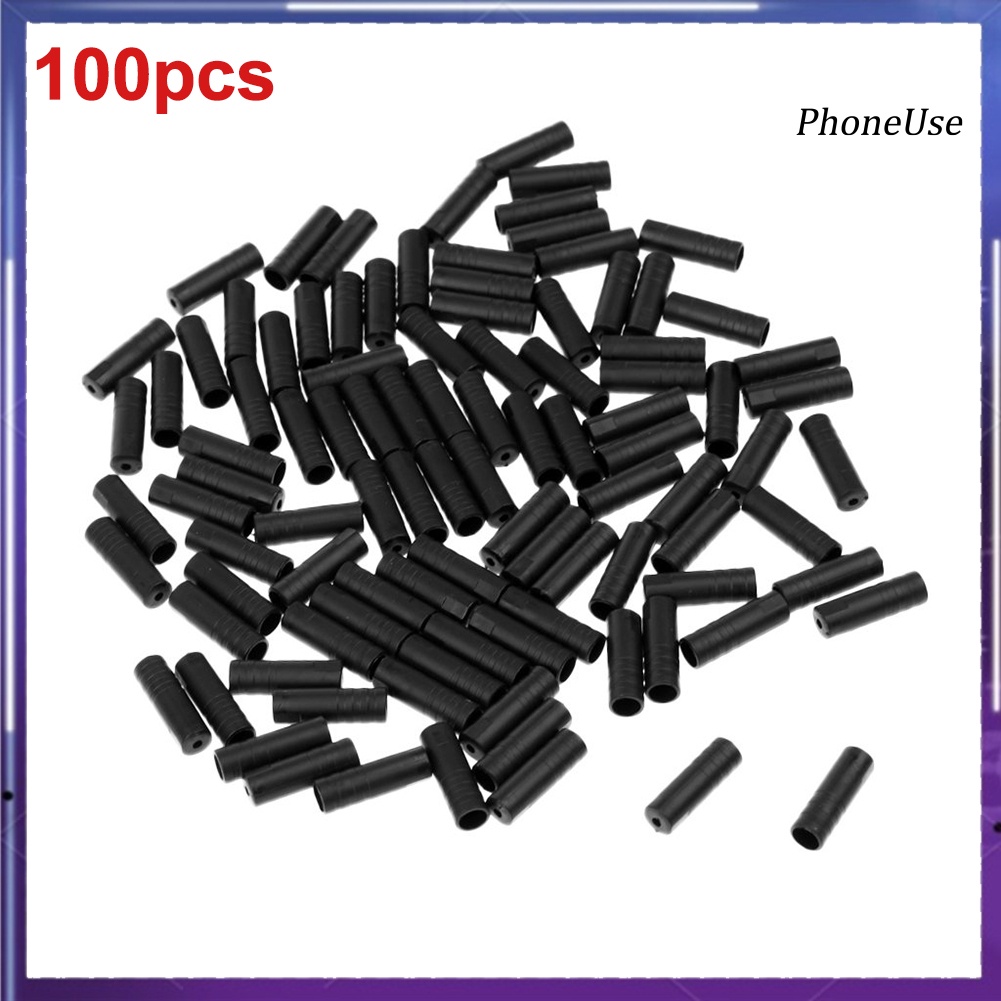 Pu- 100 Đầu Bịt Dây Thắng Xe Đạp 4mm