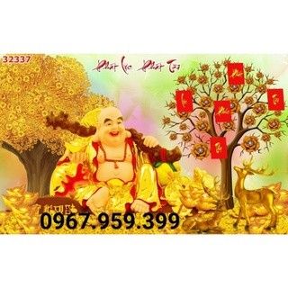 Tranh dán tường 3D cây kim tiền thần tài