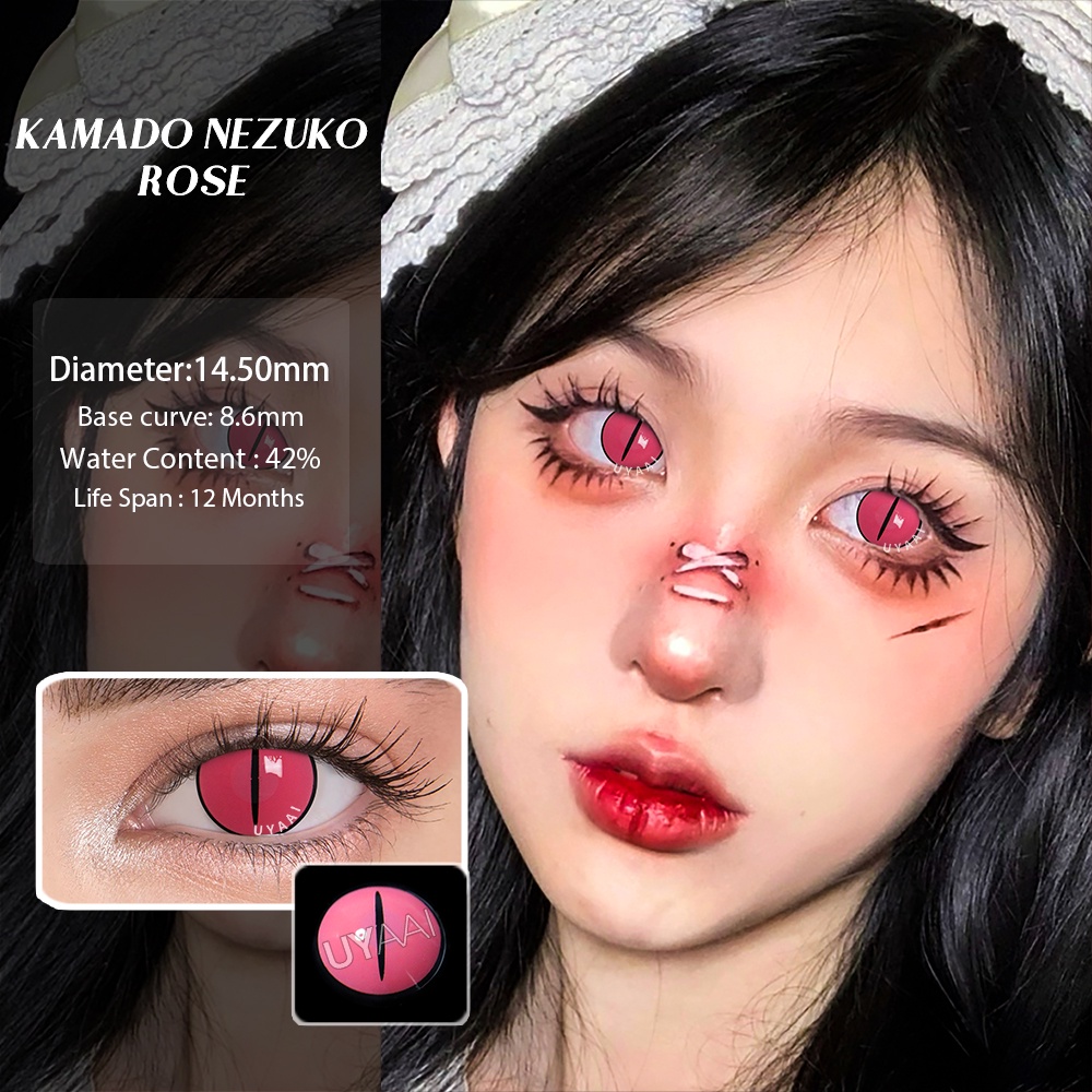 1 Cặp Kính Áp Tròng Nhiều Màu Hóa Trang Anime