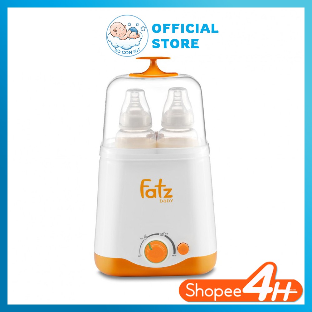 Máy Hâm, Tiệt Trùng Bình Sữa 2 Bình Cổ Rộng Fatz Baby FB3012SL