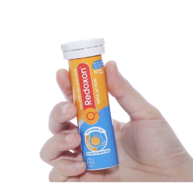 Redoxon Triple Action, Viên sủi bổ sung vitamin C, vitamin C và kẽm, tuýp 10 viên