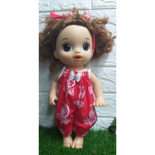Body suit cho bé baby alive thích BÉ THÍCH ĂN MÌ,MÍT ƯỚT, TẬP BÒ,TẬP NGỒI BÔ cao 35cm