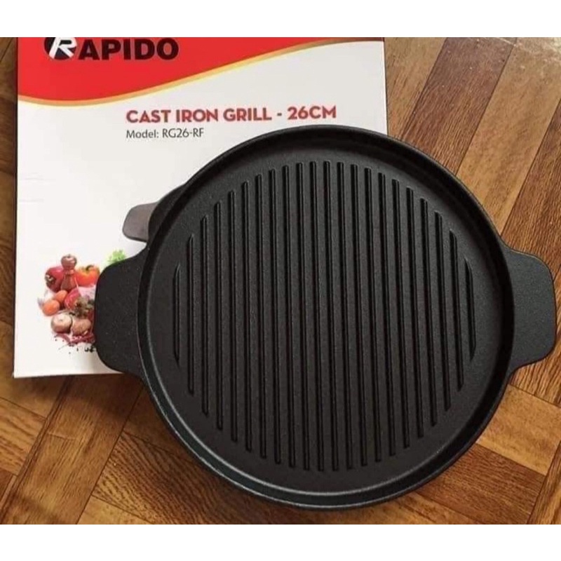 chảo gang nướng rapido size 26cm