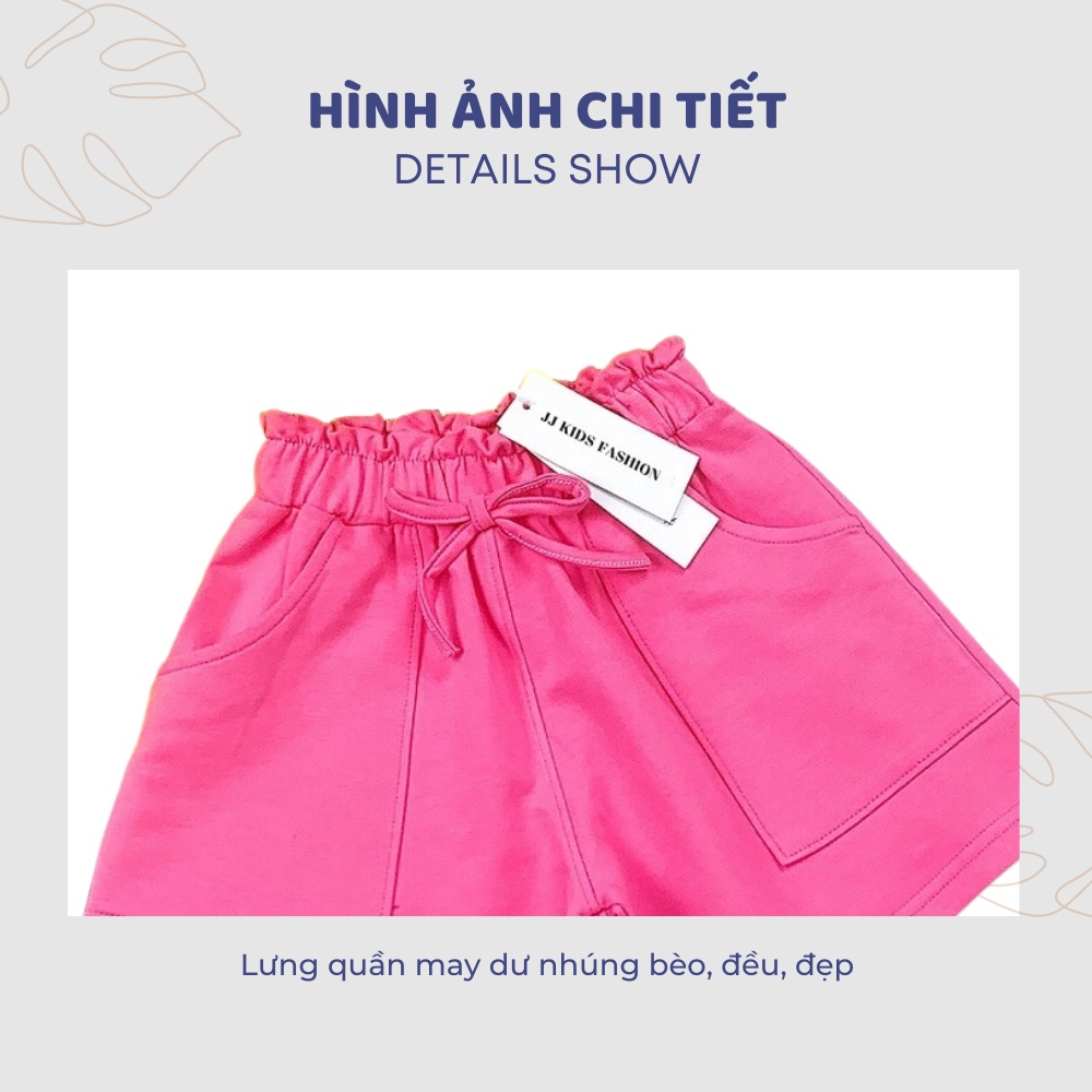 Quần short thun cotton da cá trẻ em năng động thoải mái full size - JJ Kids