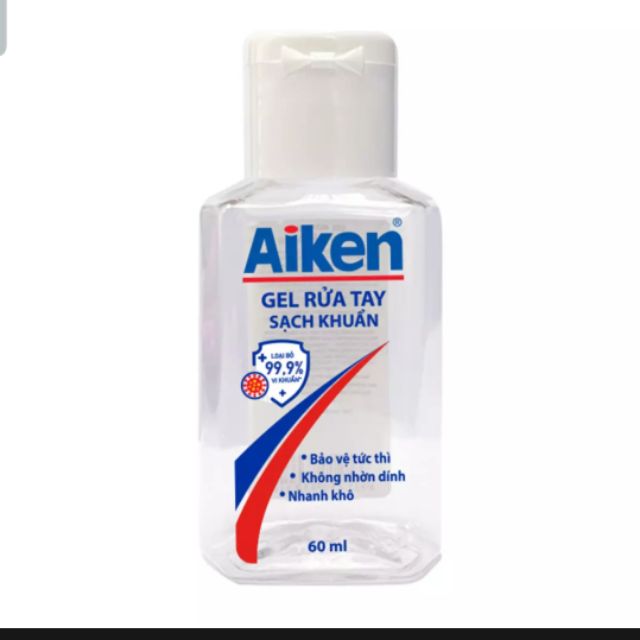 Gel rửa tay khô aiken 60ml