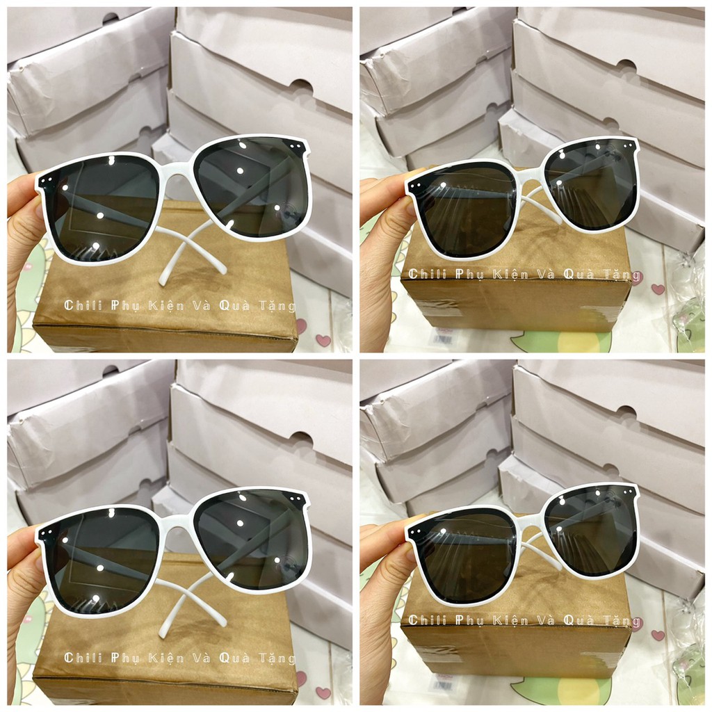 K13 - Kính mát nam nữ, mắt kiếng râm thời trang chống nắng du lịch màu trắng 2 chấm tròn ngang | BigBuy360 - bigbuy360.vn