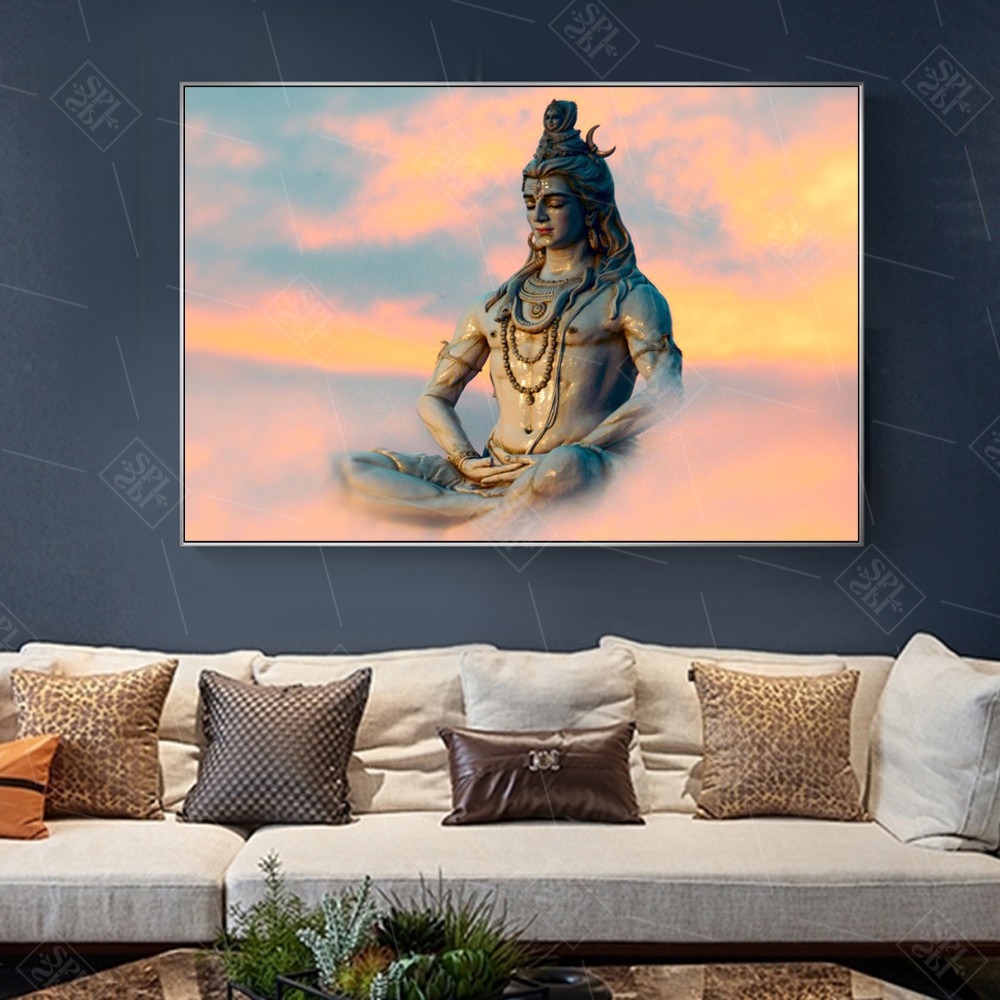 Tranh Canvas My1 E Shiva Lords/Hindu Gods Chân Dung Tôn Giáo Trang Trí Phòng Khách