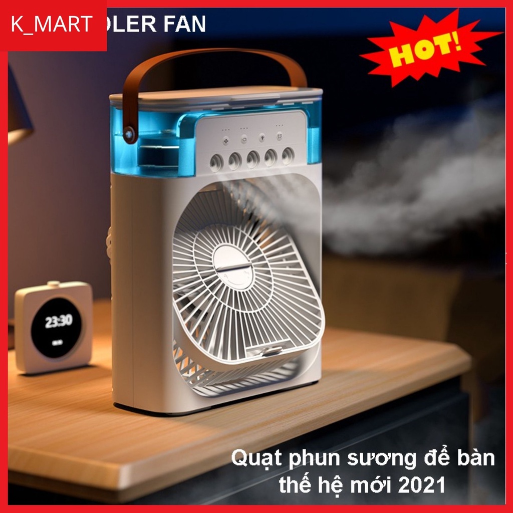 Quạt điều hòa hơi nước để bàn air cooler fan.Quạt ba cấp độ mát, Phun Sương [ K_MART SIêu thị tiện ích gia đình ]