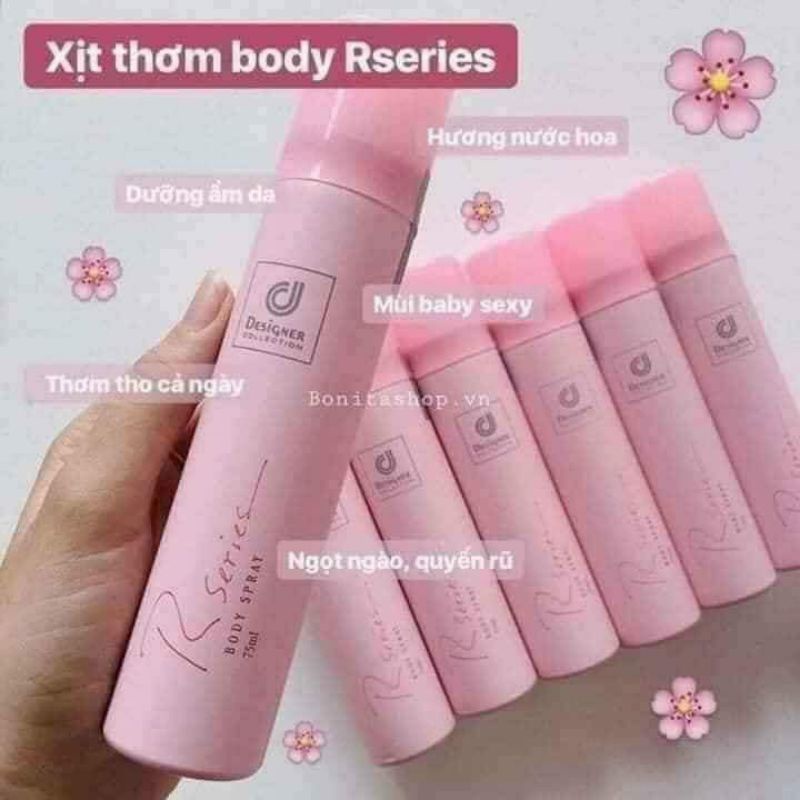 Xịt Thơm Hồng Thái Lan R Series Designer Collection Body Spray