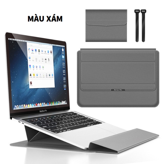 Bao da Macbook Laptop Surface kiêm đế tản nhiệt - Da cao cấp [Hàng Auth – Chọn màu]