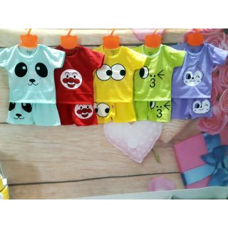 Com bo 5 bộ cotton hình thú cho bé