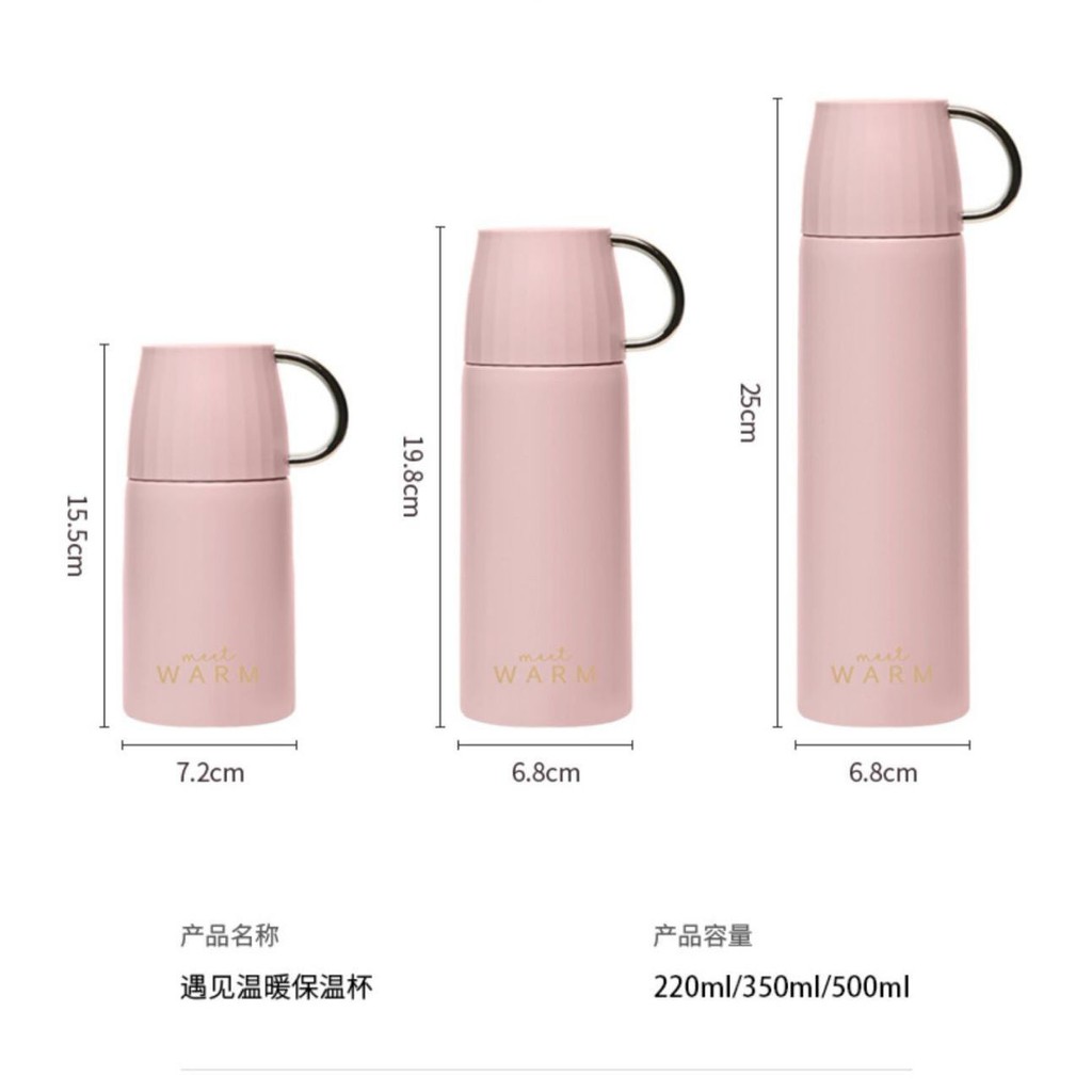 Thermos Bình Nước Giữ Nhiệt Cỡ Lớn Họa Tiết Dễ Thương Cho Bé Gái