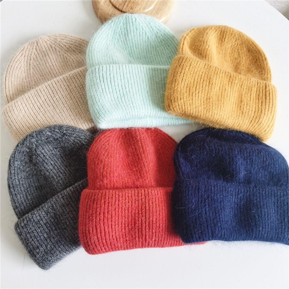 Mũ Beanie Dệt Kim Mềm Mại Thời Trang Mùa Đông Cho Nữ