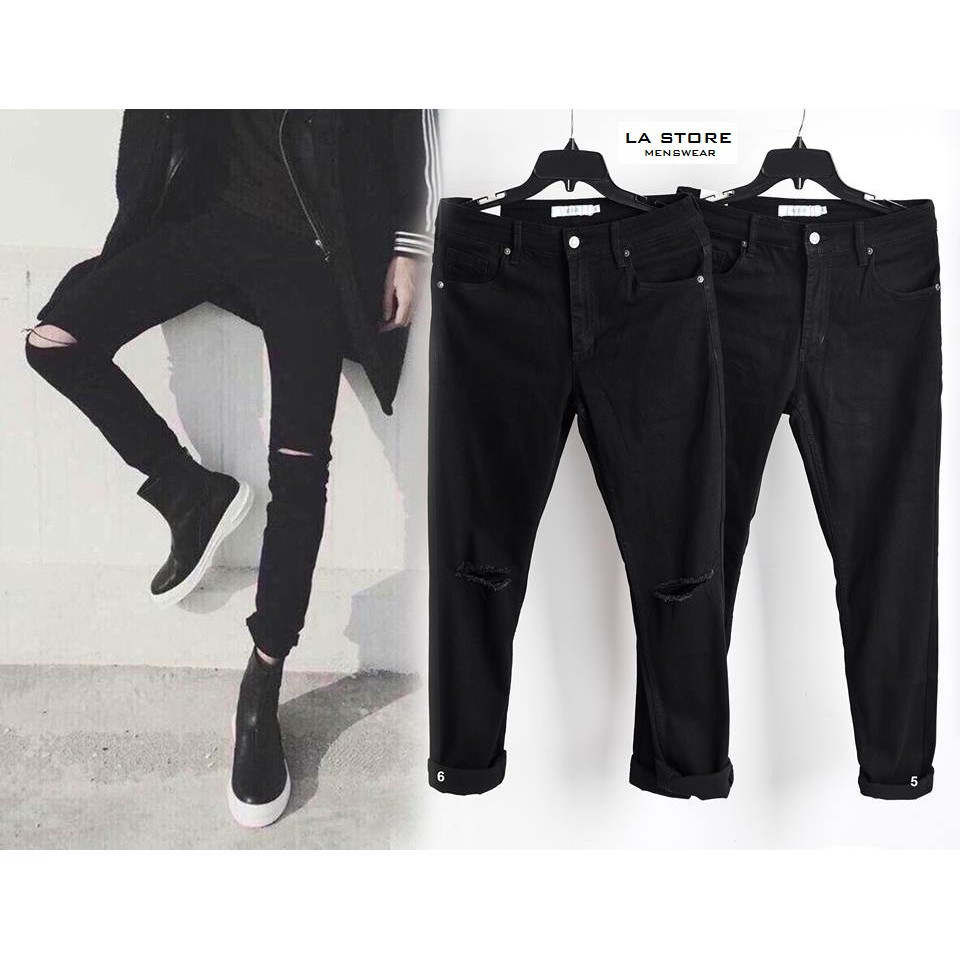 [ROUTINE] Quần jean nam - Quần Jean nam màu đen form skinny và slimfit có độ co giãn | BigBuy360 - bigbuy360.vn