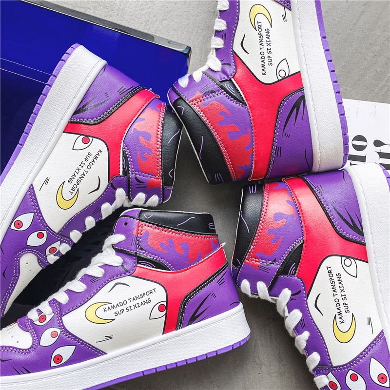 Giày Sneaker Nam Cổ Cao In Hình Anime Demon Slayer Kokushibou Thoải Mái Thời Trang Mới