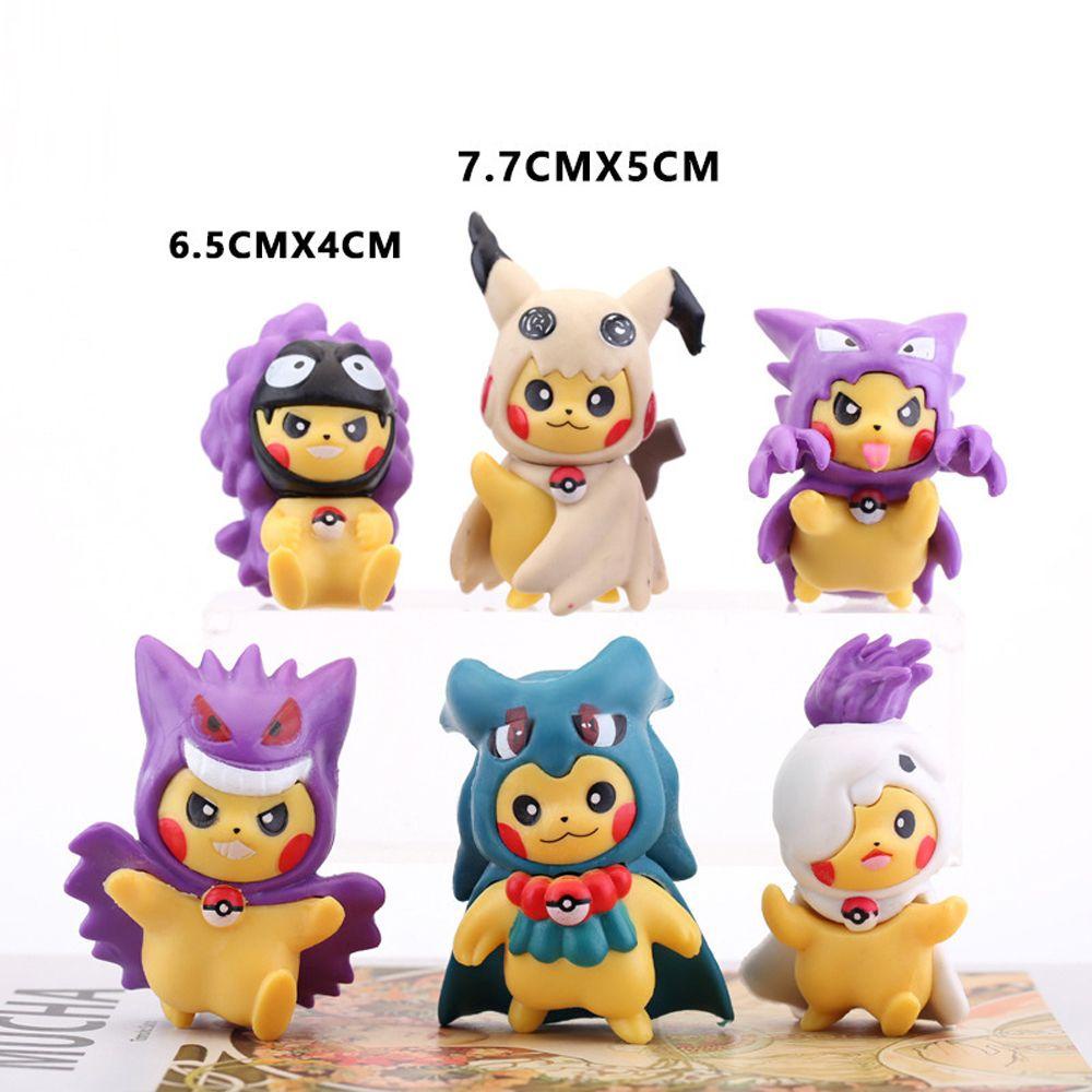 Mô Hình Pikachu Cosplay Cỡ 4-8CM