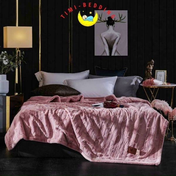 Chăn lông chồn mềm mại, ấm áp kích thước 2x2,3m - Timibedding