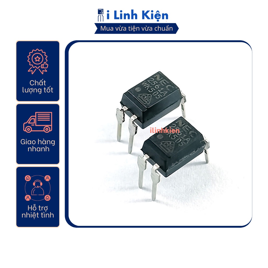 Ic quang NEC2561/NEC2565 DIP-4 chính hãng NEC (tương đương PS2561/PS2565)