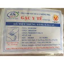 NGUYÊN THÙNG Thương hiệu: ĐÔNG PHA Gạc Y tế Đông Pha / Gac dong fa/ Gạc Đông Fa thùng 100 gói 5x6 m