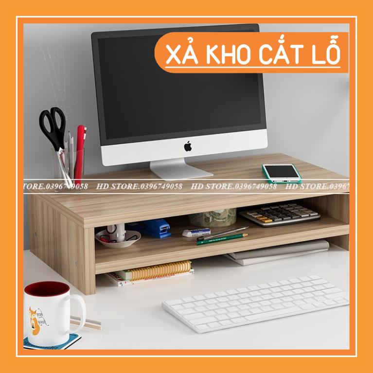 KỆ ĐỂ SÁCH - KỆ MÁY TÍNH - DECOR LẮP GHÉP - 2 TẦNG