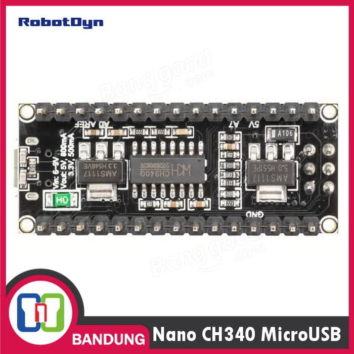 Arduino Nano V3 Robotdyn Atmega328p Ch340g Ch340 5v Micro Usb