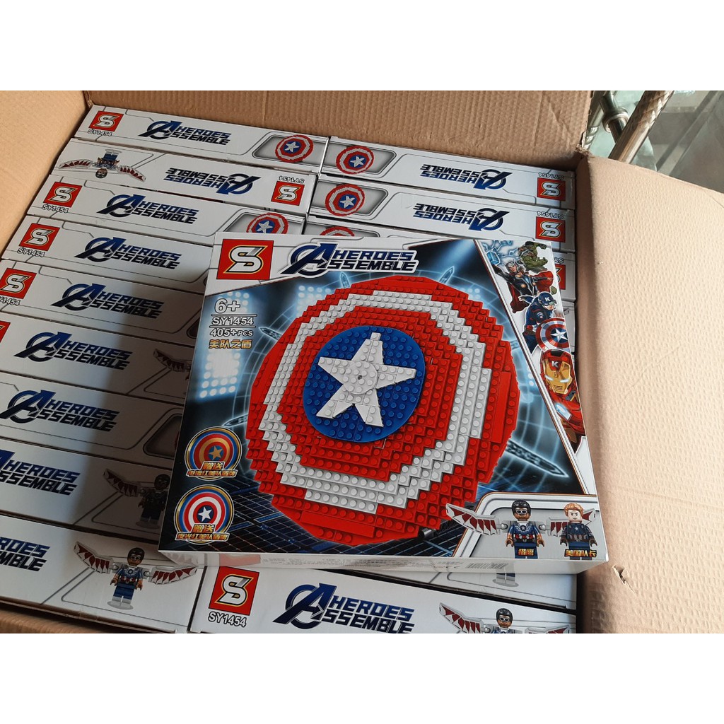 (CÓ SẴN) Lắp ráp đồ chơi Marvel Super Heroes SY 1454 Khiên Của Siêu Anh Hùng Capatain America