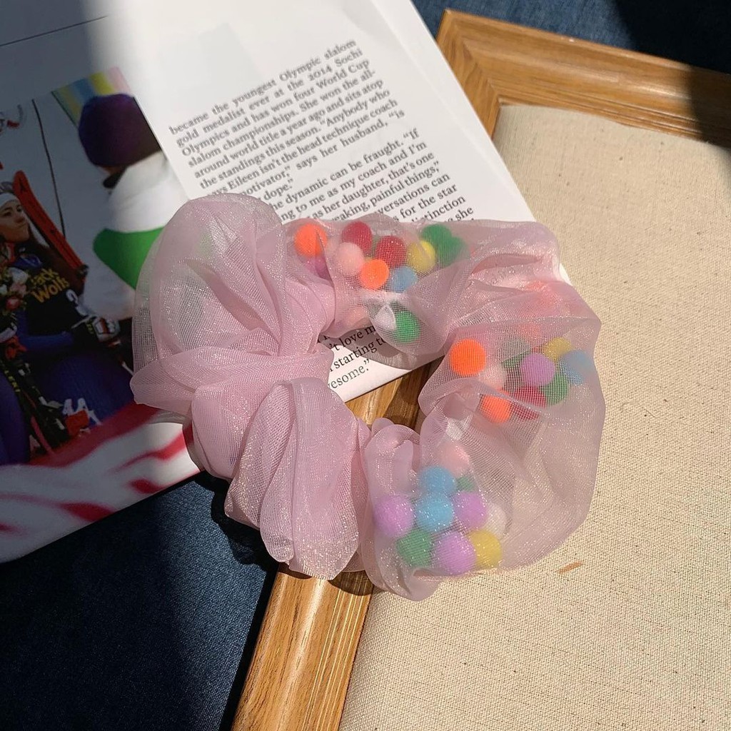 [Mã SKAMCLU8 giảm 10% cho đơn từ 100K] Cột Tóc Pom Pom