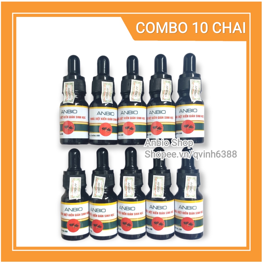 Combo 10 chai thuốc diệt kiến gián Anbio diệt tận gốc kiến hôi, kiến đen, kiên lửa, gián đức