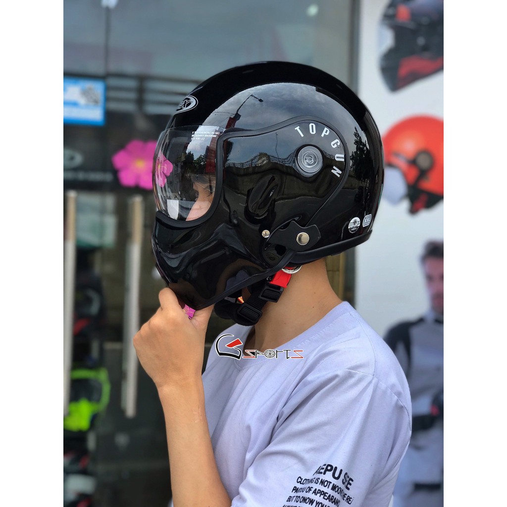 Mũ bảo hiểm fullface lật hàm TOPGUN