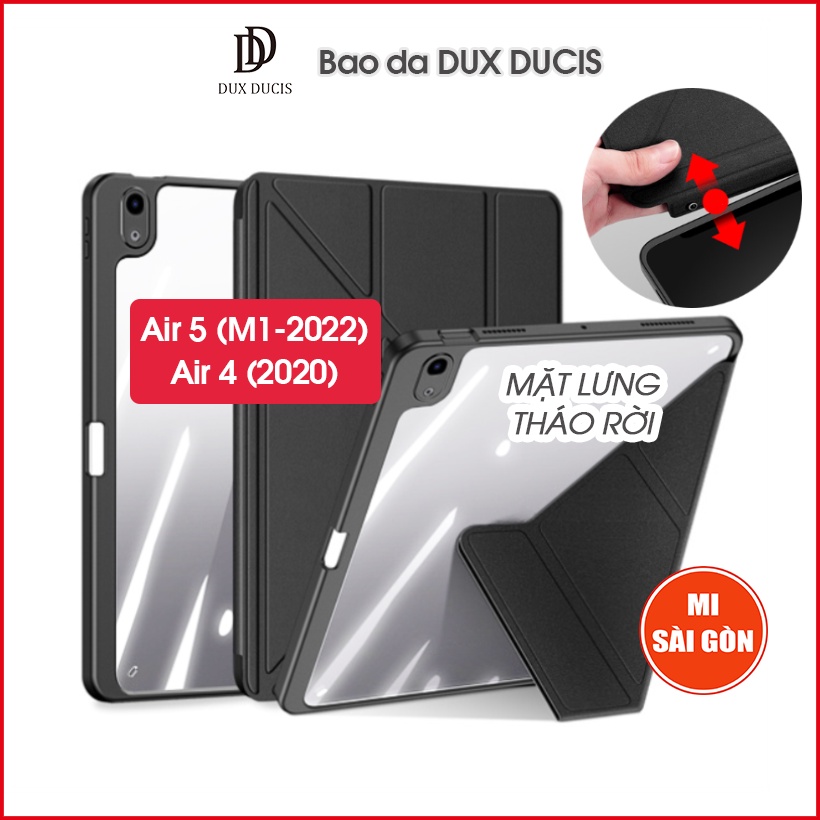 [Hỏa Tốc HCM] Bao da DUX DUCIS iPad Air 5 (M1-2022)/ Air 4 (2020) 10.9 inch (MAGI SERIES) Mặt lưng trong, Có Khay Bút