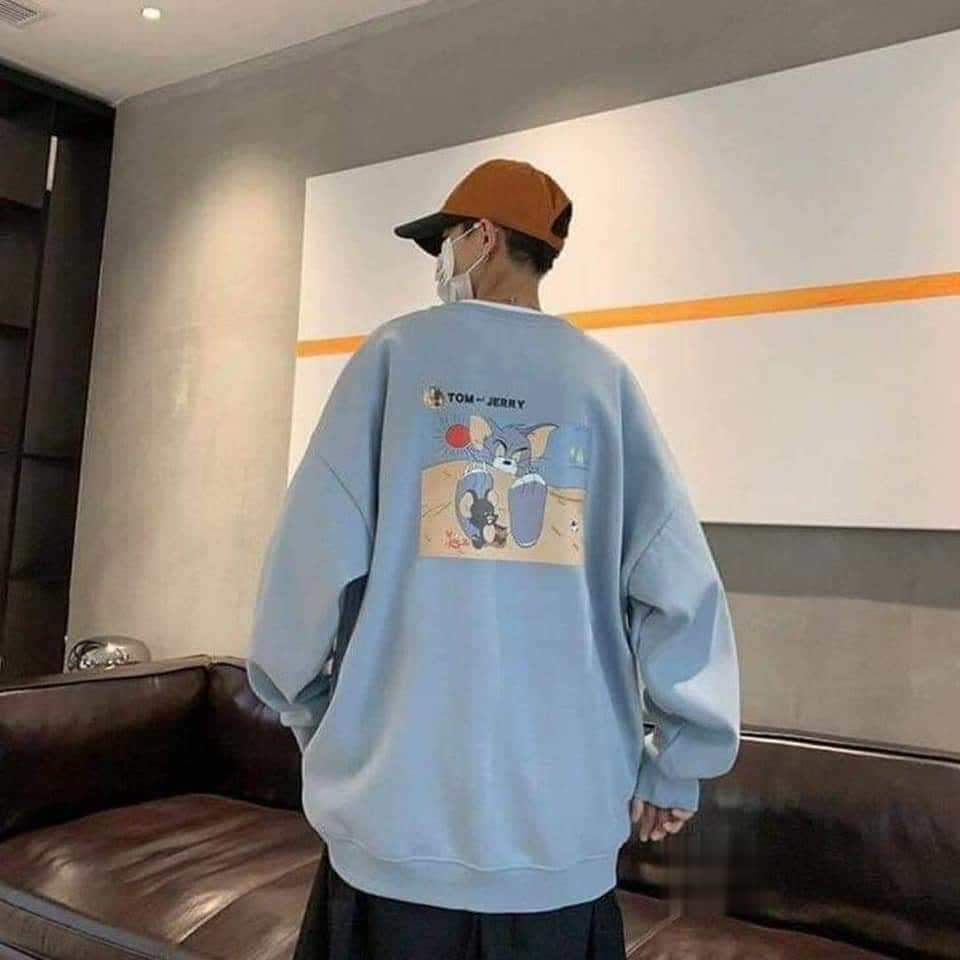 Áo SWEATER FORM RỘNG mèo Tom Áo sweater form rộng chất đẹp