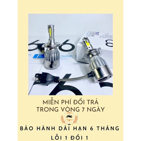 [ Giá 1 bóng ] Đèn pha Led Ô tô, Xe máy C6 Headlight mẫu 2022 cải tiến siêu sáng công suất 36W. Bảo hành 06 tháng