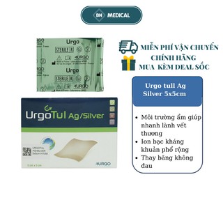 URGOTUL Ag silver Gạc chống dính tẩm bạc nhanh lành vết thương nhiễm trùng (giá lẻ 1 miếng)