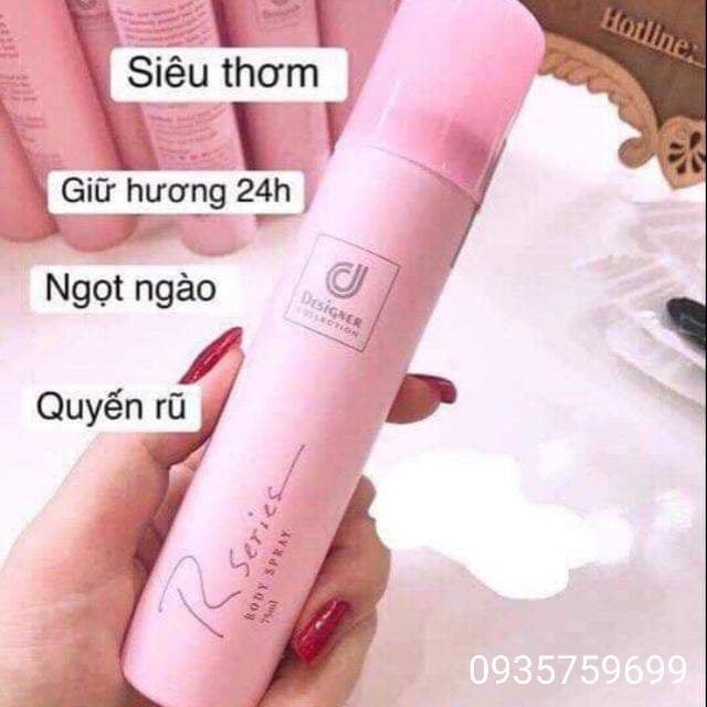 [hàng chính hãng] Xịt thơm Designer collection rseries body spray
