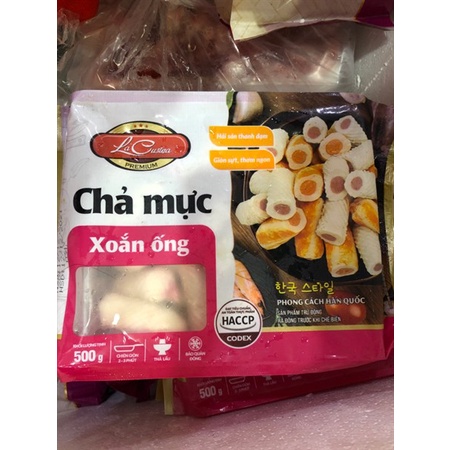500g chả mực xoắn ống Lacusina
