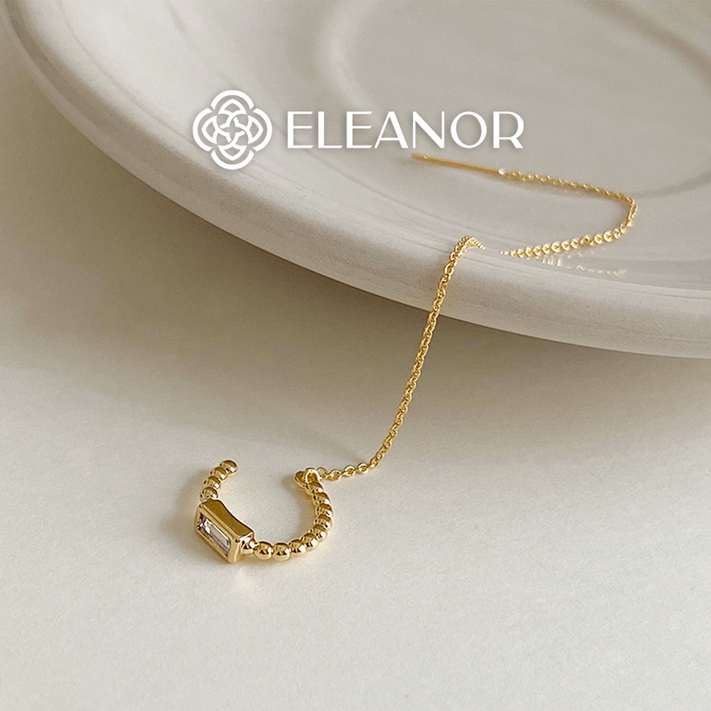 Bông tai nữ gắn vành Eleanor Accessories phụ kiện trang sức đính đá hình bông hoa năm cánh (một chiếc) 4866