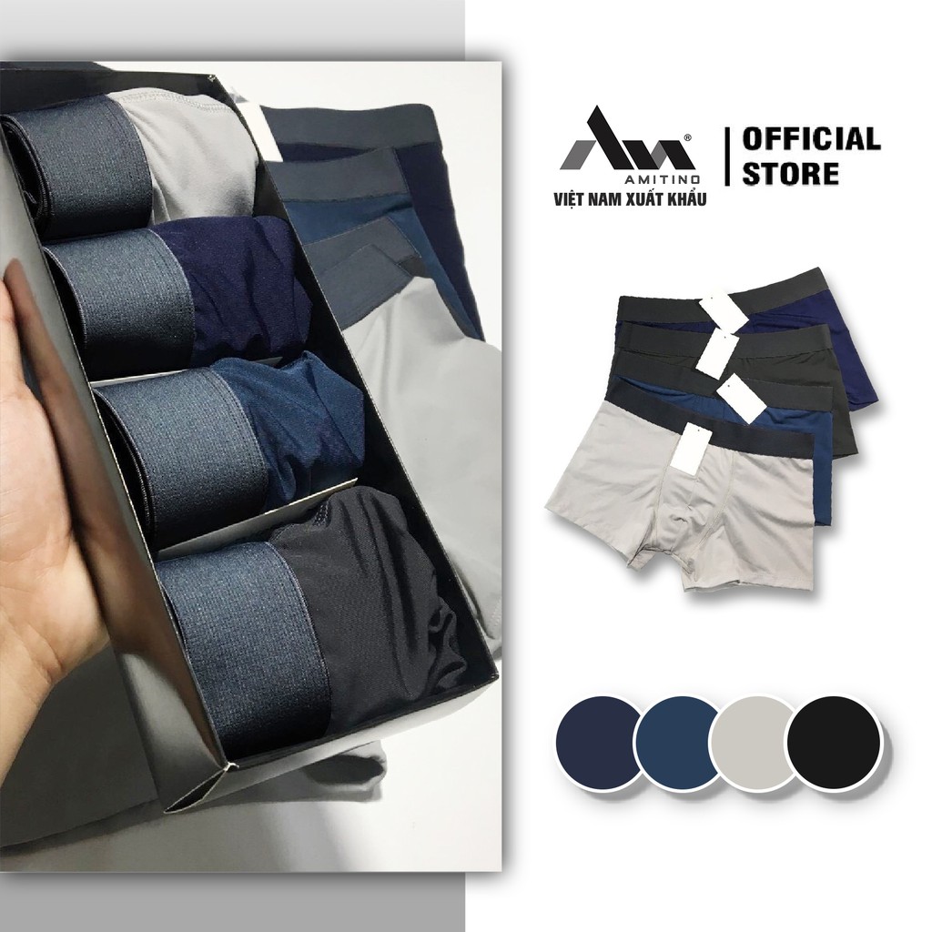 Quần sịp nam vải cotton Amitino Quần lót boxing mềm mát
