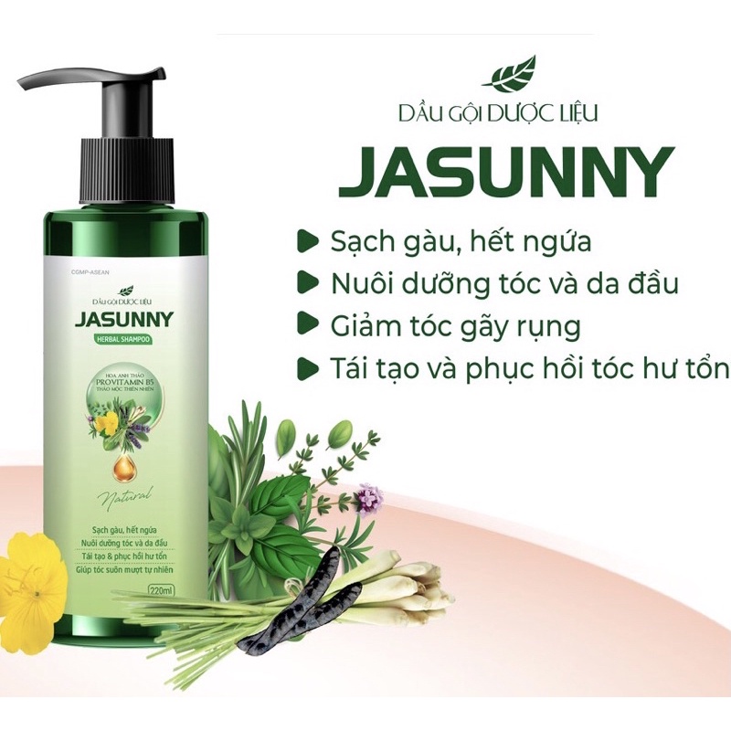 Dầu gội dược liệu Jasunny 220ml Sạch gàu, hết ngứa da đầu