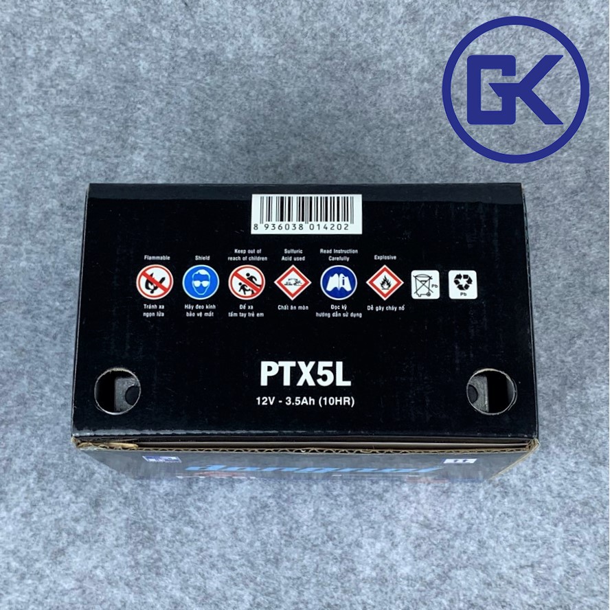 Ắc quy xe máy khô 12V - 3.5Ah lùn Đồng Nai PINACO
