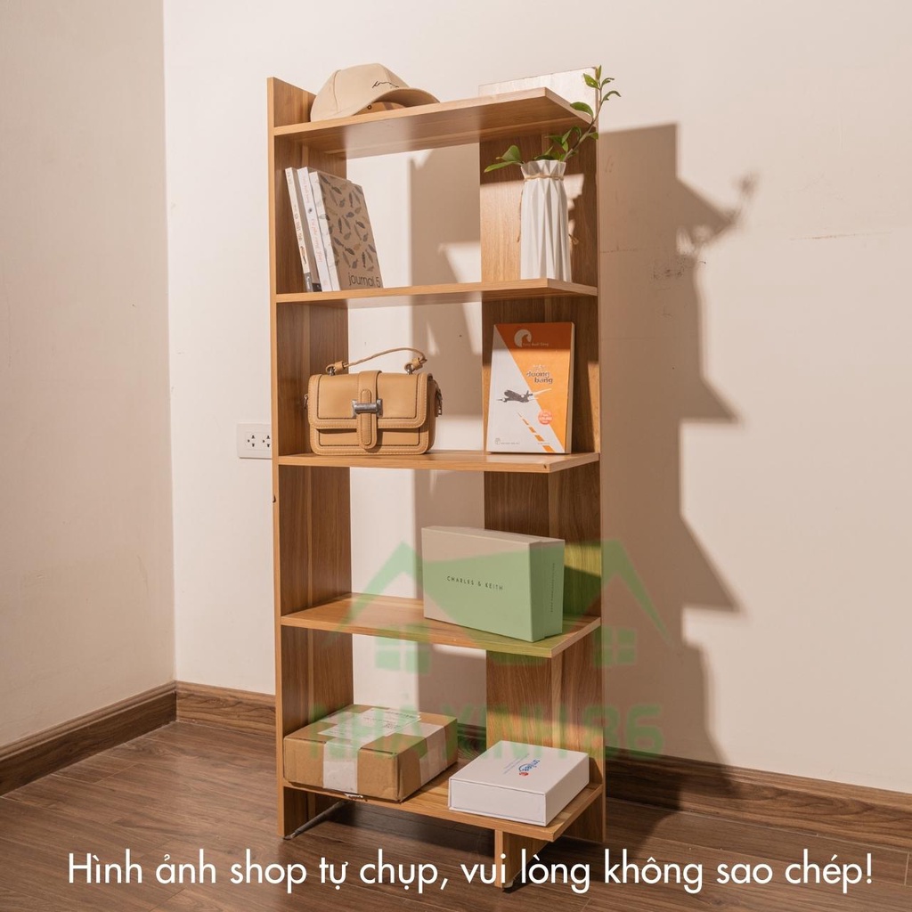 Kệ sách gỗ MDF 5 tầng dạng lắp ghép, có sẵn đinh vít, không mối mọt, chắc chắn 1997store_vn - KT 120x50x20cm