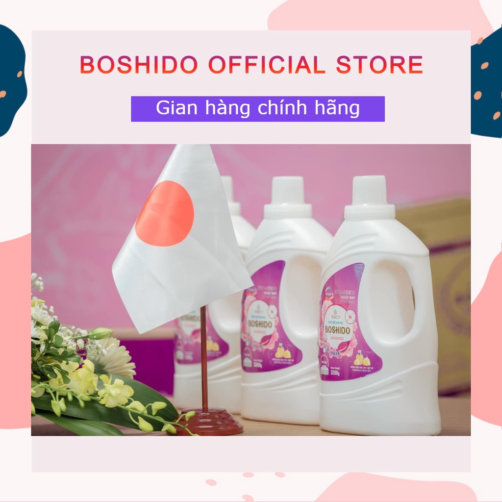 Combo 2 can x 3,2 lít nước giặt sinh học BOSHIDO công nghệ Nhật Bản hương hoa