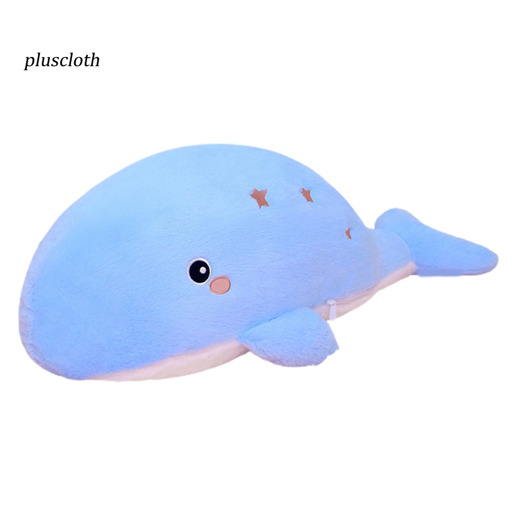 Cá Voi Nhồi Bông Mềm Có Khóa Kéo Dễ Thương Cho Bé