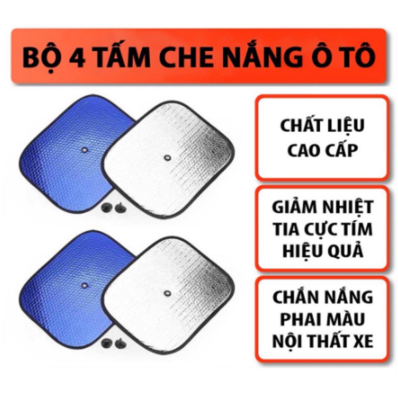 Tấm Che Nắng Ô Tô, Chắn Nắng Xe Hơi Tráng Bạc Chống Nóng Chuyên Dụng