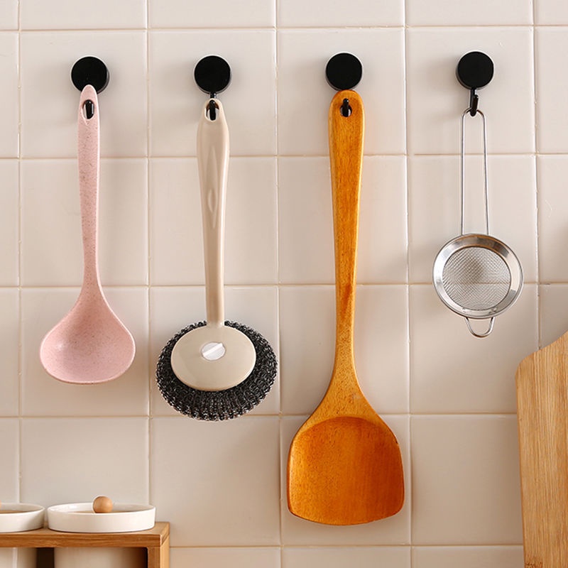 Móc Nhựa Tròn Dán Tường Treo Đồ Vật - Móc Gắn Tường Trang Trí Decor Nhà Cửa Nhiều Màu Sắc