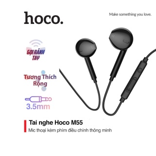 ⚡Mẫu Mới⚡TAI NGHE ÂM THANH HAY HOCO M55 M34 NHÉT TAI DÂY CÓ MIC JACK 3.5mm cho Điện Thoại IP 5 5s 6 6s plus IPad Android