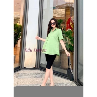 Bầu Design - Áo sơ mi bầu ly bụng