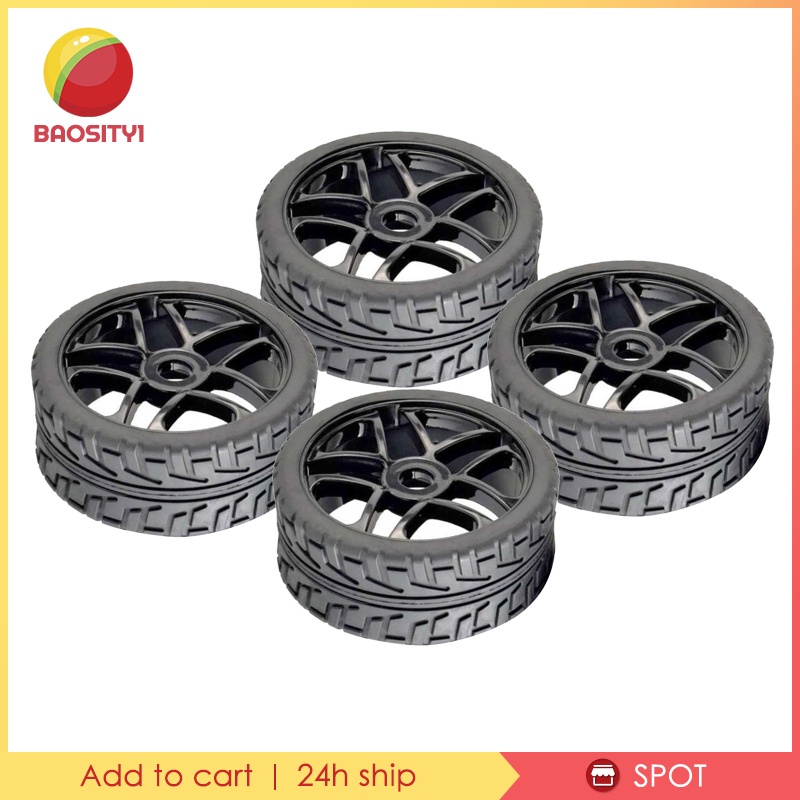 4 Bánh xe cao su chất lượng cao cho xe HSP HoBao điều khiển từ xa tỉ lệ 1/8