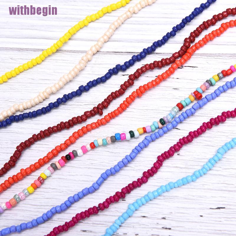 Vòng Cổ Choker Handmade Đính Hạt Màu Sắc Cầu Vồng Phong Cách Bohomian