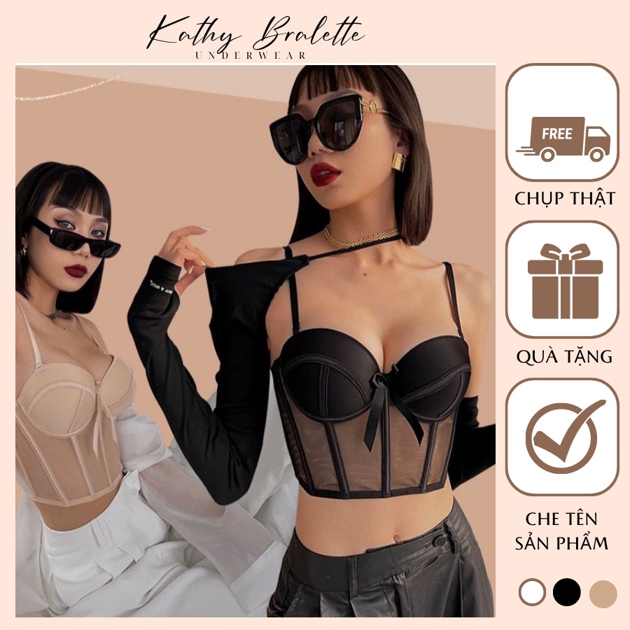 A35 Áo Lót Corset Kiểu Định Hình Chống Cuộn Áo Bra Kiểu Dáng Croptop Cao Cấp Hàng Quảng Châu Có Gọng Đẹm Mút Vừa