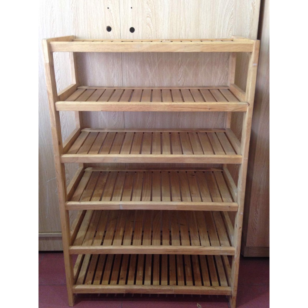 ❌SHIP 0Đ❌Kệ Giày Dép Bằng Gỗ Thịt 6 Tầng Rộng 45cm-60cm-80cm